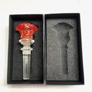 Versace by Rosenthal amber crystal bottle stopper, NWOT